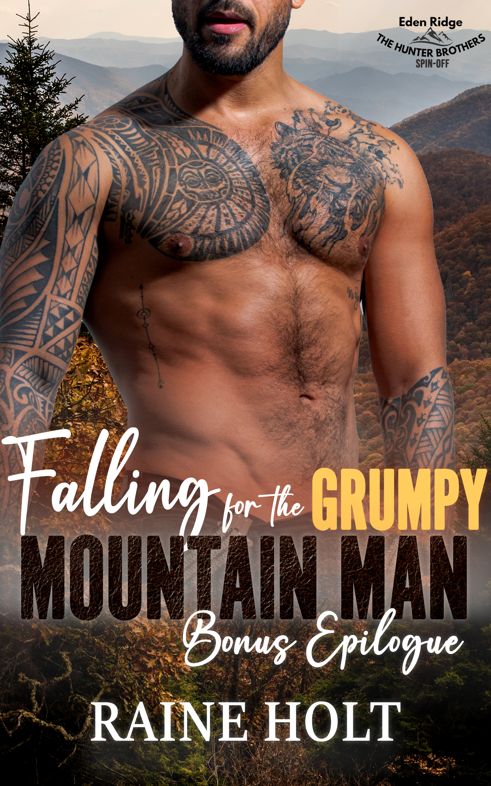Falling For The Grumpy Mountain Man Bonus Epilogue Cover by Raine Holt